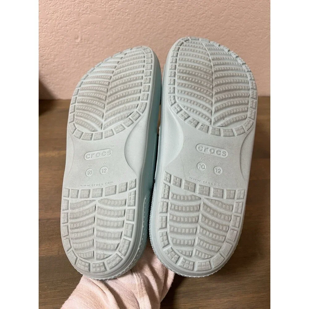 Crocs Iconic Comfort Classic Sandals Slides 206761 Aqua Light Blue Size M10 W12